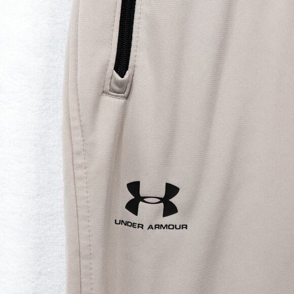 UNDER ARMOUR Sportstyle Jogger Pants Fleece Khaki Gym Training Lounge Mens Sz M - Picture 7 of 13